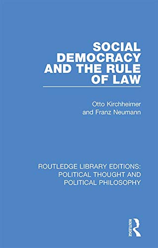 Beispielbild fr Social Democracy and the Rule of Law zum Verkauf von Blackwell's