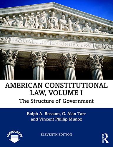 Beispielbild fr American Constitutional Law, Volume I: The Structure of Government zum Verkauf von BooksRun