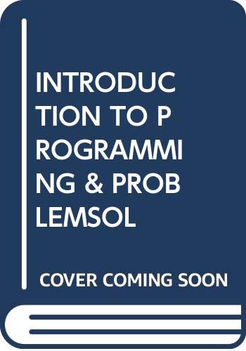 9780367240844: INTRODUCTION TO PROGRAMMING & PROBLEMSOL
