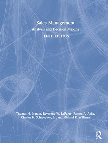 Beispielbild fr Sales Management: Analysis and Decision Making zum Verkauf von Books Unplugged