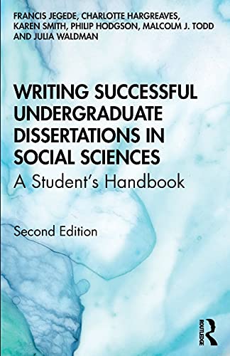 Imagen de archivo de Writing Successful Undergraduate Dissertations in Social Sciences: A Student s Handbook a la venta por Revaluation Books