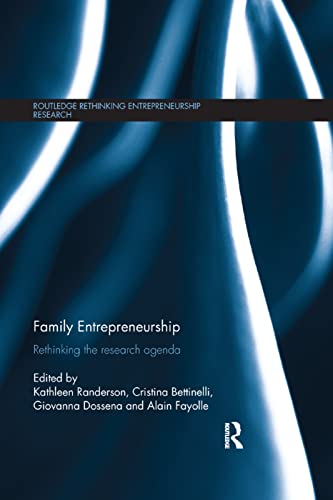 Beispielbild fr Family Entrepreneurship: Rethinking the research agenda zum Verkauf von Blackwell's