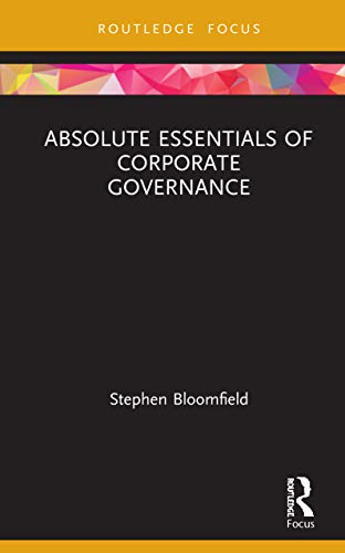 Beispielbild fr Absolute Essentials of Corporate Governance zum Verkauf von Blackwell's