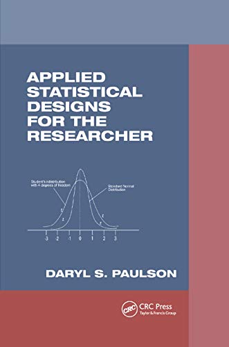 Beispielbild fr Applied Statistical Designs for the Researcher zum Verkauf von Blackwell's