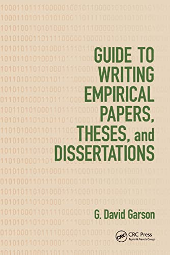 Beispielbild fr Guide to Writing Empirical Papers, Theses, and Dissertations zum Verkauf von Blackwell's