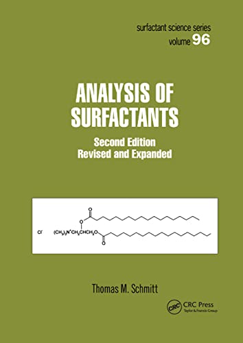 Imagen de archivo de Analysis of Surfactants a la venta por Blackwell's