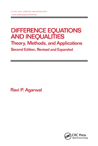 Imagen de archivo de Difference Equations and Inequalities a la venta por Blackwell's