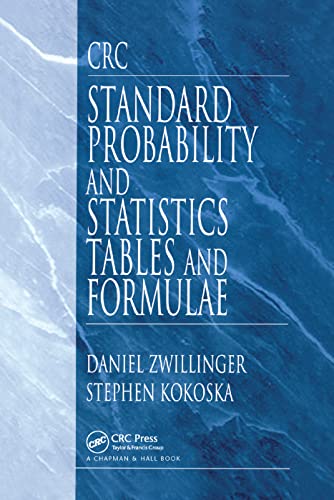 9780367399078: CRC Standard Probability and Statistics Tables and Formulae