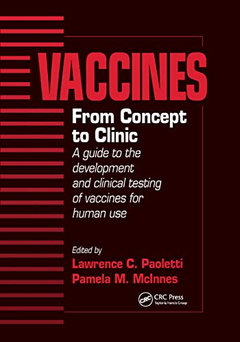 Beispielbild fr Vaccines: From Concept to Clinic: A Guide to the Development and Clinical Testing of Vaccines for Human Use zum Verkauf von Blackwell's