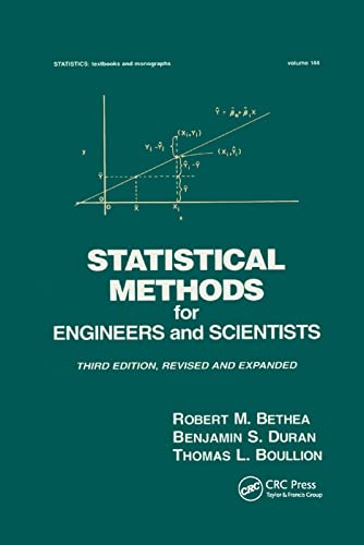 9780367401825: Statistical Methods for Engineers and Scientists (Statistics: A Series of Textbooks and Monographs)