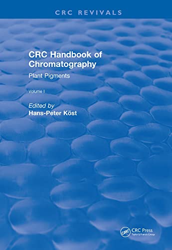 9780367411442: Crc Handbook Of Chromatography: Plant Pigments Fat-Soluble Pigments, Volume 1