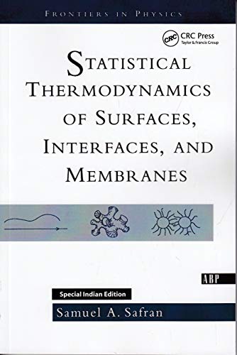 Imagen de archivo de Statistical Thermodynamics Of Surfaces, Interfaces, And Membranes (Special Indian Edition - Reprint Year: 2020) a la venta por Mispah books