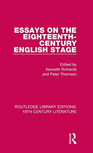 Beispielbild fr Essays on the Eighteenth-Century English Stage zum Verkauf von Blackwell's