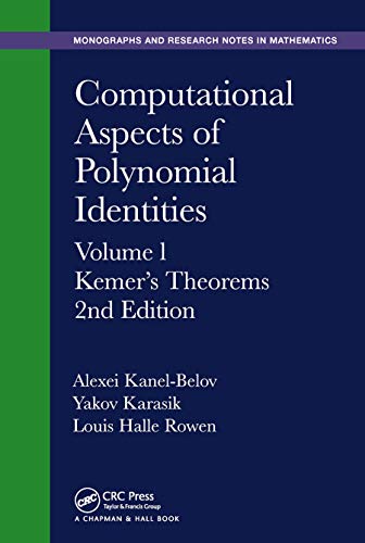 Beispielbild fr Computational Aspects of Polynomial Identities : Volume l, Kemer's Theorems, 2nd Edition zum Verkauf von Buchpark