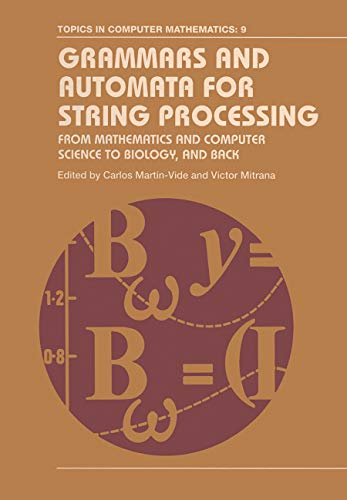 Stock image for Grammars and Automata for String Processing for sale by Blackwell's