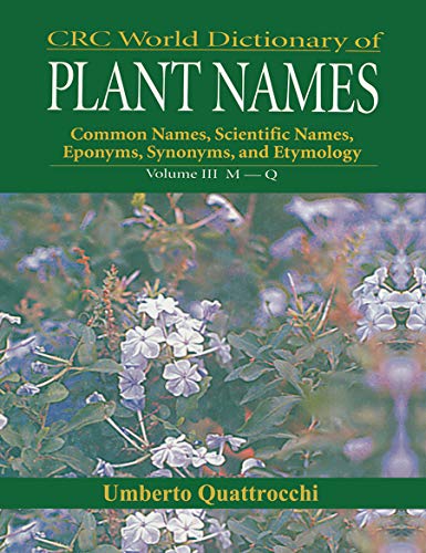 Imagen de archivo de CRC World Dictionary of Plant Nmaes a la venta por Blackwell's