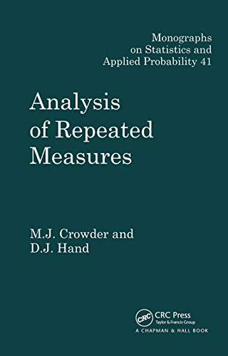 Stock image for Analysis of Repeated Measures (Chapman & Hall/CRC Monographs on Statistics and Applied Probability) for sale by GF Books, Inc.