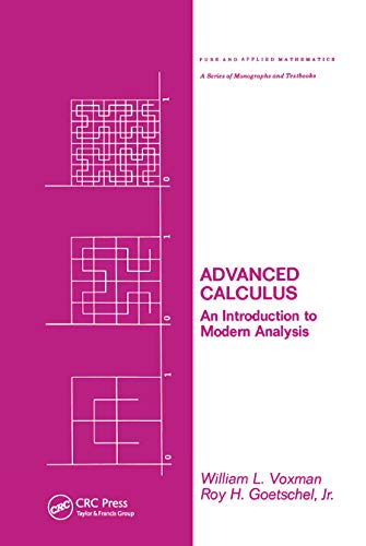 Beispielbild fr Advanced Calculus: An Introduction to Modern Analysis zum Verkauf von Blackwell's