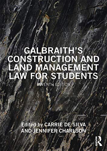 Imagen de archivo de Galbraith's Construction and Land Management Law for Students a la venta por Lucky's Textbooks