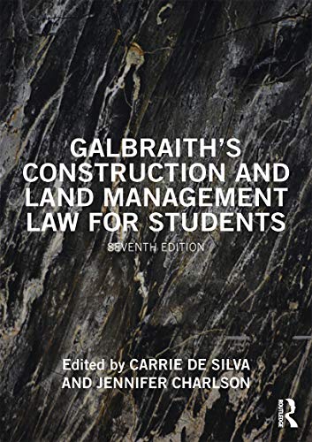 9780367465186: Galbraith's Construction and Land Management Law for Students
