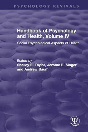 Beispielbild fr Handbook of Psychology and Health, Volume IV: Social Psychological Aspects of Health zum Verkauf von Blackwell's