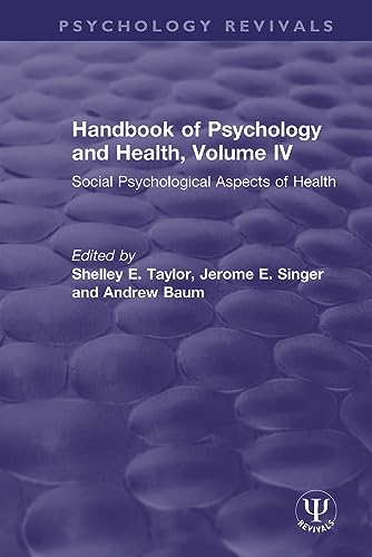 Imagen de archivo de Handbook of Psychology and Health, Volume IV: Social Psychological Aspects of Health a la venta por Blackwell's