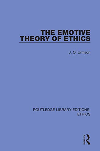 Beispielbild fr The Emotive Theory of Ethics zum Verkauf von Blackwell's