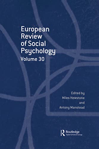 Beispielbild fr European Review of Social Psychology. Volume 30 zum Verkauf von Blackwell's