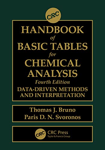 Imagen de archivo de CRC Handbook of Basic Tables for Chemical Analysis a la venta por Books Puddle