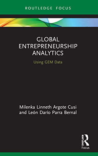 Stock image for Global Entrepreneurship Analytics: Using GEM Data for sale by Blackwell's