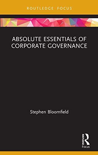 Beispielbild fr Absolute Essentials of Corporate Governance zum Verkauf von Blackwell's