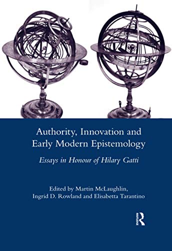 Stock image for Authority, Innovation and Early Modern Epistemology for sale by Blackwell's