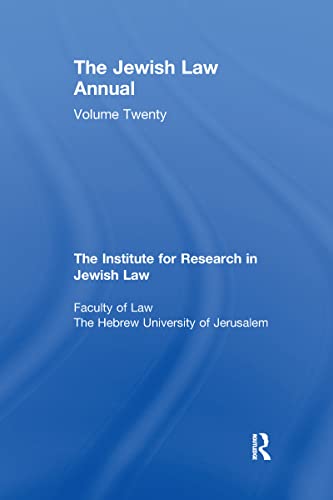 Jewish Law Annual Volume 20 - Berachyahu Lifshitz (editor)