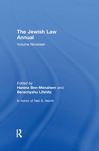 Stock image for The Jewish Law Annual Volume 19 for sale by Blackwell's