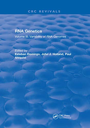 Stock image for RNA Genetics. Volume III Rariability of RNA Genomes for sale by Blackwell's