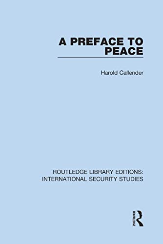 Imagen de archivo de A Preface to Peace a la venta por THE SAINT BOOKSTORE