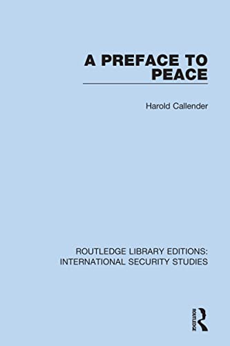 9780367706890: A Preface to Peace (Routledge Library Editions: International Security Studies)