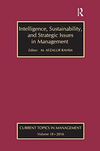 Imagen de archivo de Intelligence, Sustainability, and Strategic Issues in Management a la venta por Blackwell's