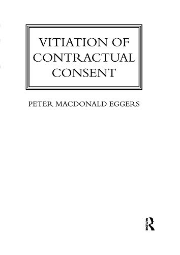 Stock image for VITIATION OF CONTRACTUAL CONSENT for sale by Revaluation Books