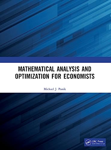 Stock image for Mathematical Analysis and Optimization for Economists for sale by Blackwell's