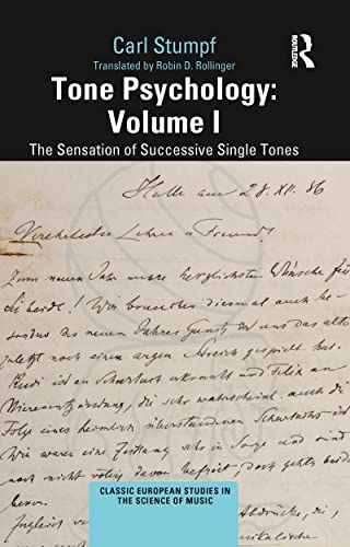 Beispielbild fr Tone Psychology: Volume I: The Sensation of Successive Single Tones zum Verkauf von Blackwell's