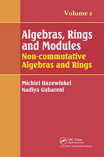 Beispielbild fr Algebras, Rings and Modules, Volume 2: Non-commutative Algebras and Rings zum Verkauf von Lucky's Textbooks