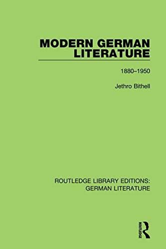 Beispielbild fr Modern German Literature: 1880-1950 zum Verkauf von Blackwell's