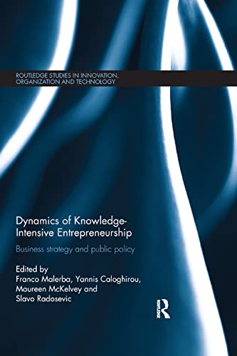 Beispielbild fr Dynamics of Knowledge Intensive Entrepreneurship zum Verkauf von Blackwell's