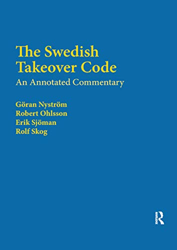 Stock image for The Swedish Takeover Code for sale by Blackwell's