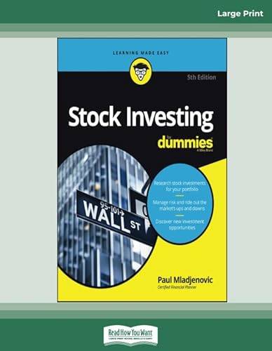 Stock image for Stock Investing For Dummies, 5th Edition: [Large Print 16 pt] for sale by Revaluation Books