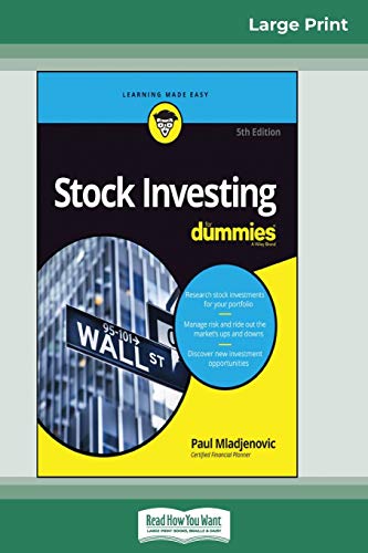 Stock image for Stock Investing For Dummies, 5th Edition (16pt Large Print Edition) for sale by Lucky's Textbooks