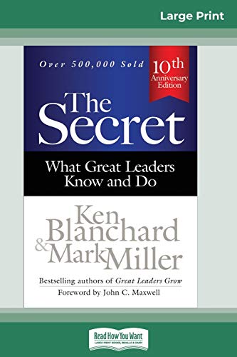 Stock image for The Secret: What Great Leaders Know and Do (Third Edition) (16pt Large Print Edition) for sale by Lucky's Textbooks