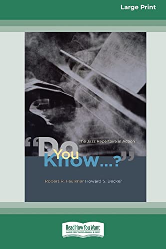 Beispielbild fr Do You Know.?: The Jazz Repertoire in Action (16pt Large Print Edition) zum Verkauf von Lucky's Textbooks