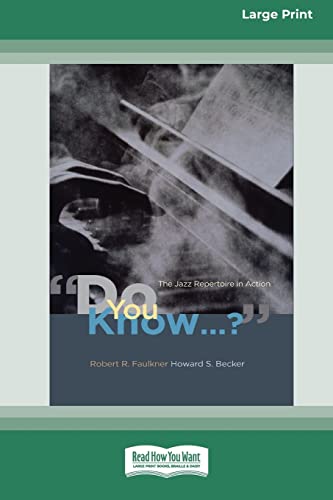 Imagen de archivo de Do You Know.?: The Jazz Repertoire in Action (16pt Large Print Edition) a la venta por Lucky's Textbooks